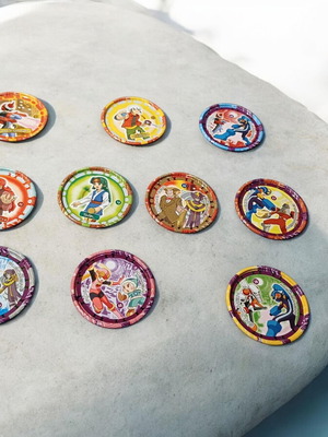 Megaman metal tazos pack of 10 used, excellent condition