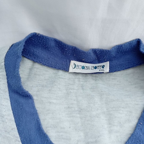 Men's short-sleeve pajama shirt XXL used, white and blue