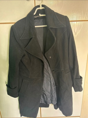 Wool coat used On Line black size M