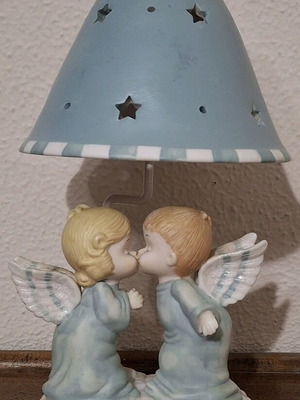 Vintage ceramic candlestick with angels 90s like new decorative