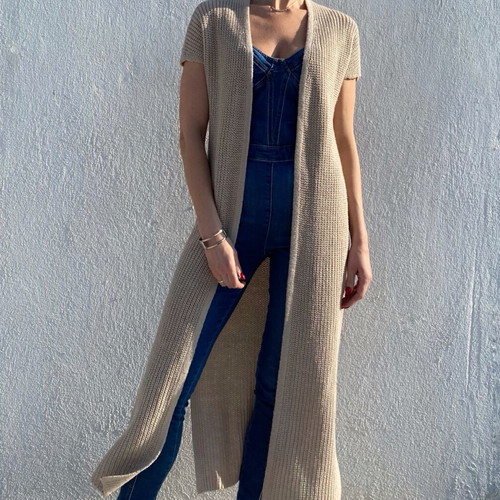 Knitted long cardigan Jdy new, beige, size XS