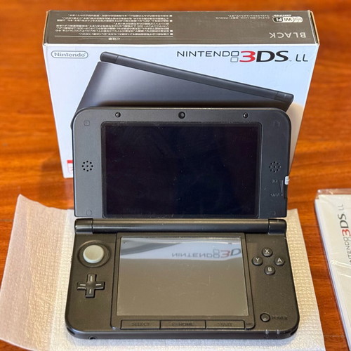 Nintendo 3DS XL Black console, boxed complete with accessories
