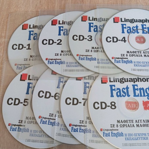Linguaphone pack of 8 CDs with 8 hourly English lessons like new