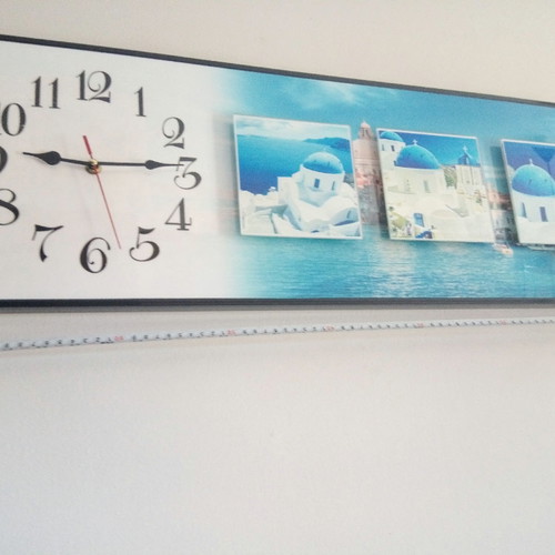 Santorini wall clock used 73x26