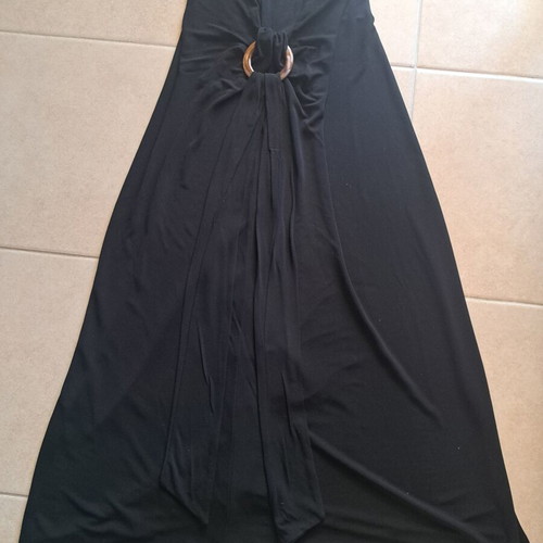Massimo Dutti maxi dress size S like new, black with decorative ring