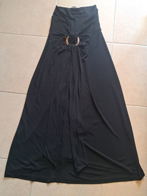Massimo Dutti maxi dress size S like new, black with decorative ring