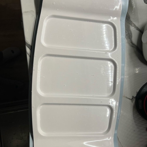 Set of 2 modern baby blue and white serving trays like new