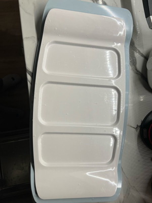 Set of 2 modern baby blue and white serving trays like new