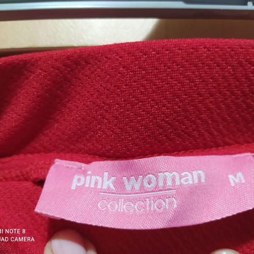 Mini skirt Pink Woman like new, red, with ruffles and elastic waist