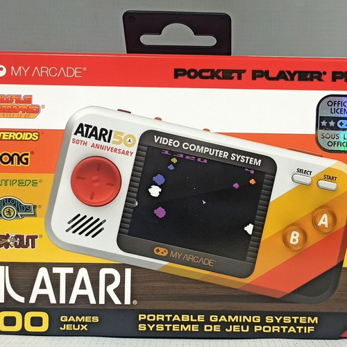 My Arcade Atari Pocket Player Pro new portable game system with 100 games