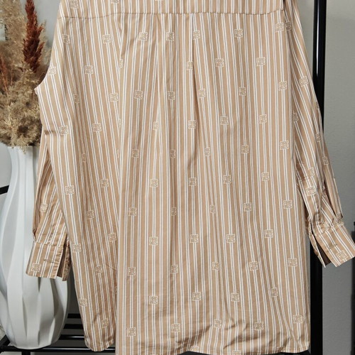 Arpyes vintage shirt beige camel with white stripes size S/M like new