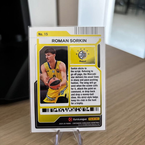 2025-26 Panini Contenders EuroLeague Game Ticket Roman Sorkin Parallel /275