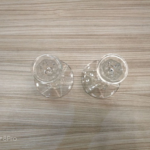 Glass candle holder used set of 2 pieces