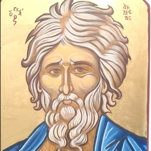 Saint Andreas icon new, egg tempera, hand painted
