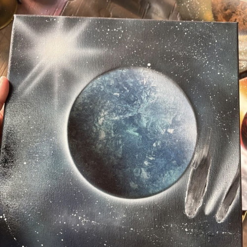 Poseidon Handmade Space Canvas Painting, New