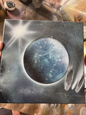Poseidon Handmade Space Canvas Painting, New