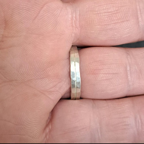 Handmade silver ring with fluorite, like new