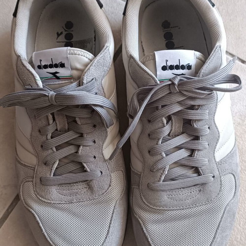 Diadora sneakers size 46 used, white and grey