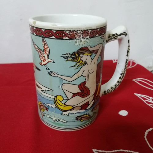 Handmade Hydra mug by D Vasilopoulos like new, numbered piece