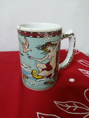 Handmade Hydra mug by D Vasilopoulos like new, numbered piece