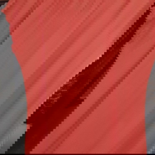 Μπλούζα κοντομάνικη πορτοκαλί καινούργια, μακό, μέγεθος L