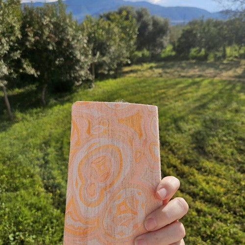 Apricot Lumière handmade notebook