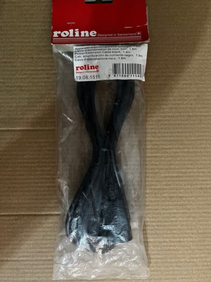 Roline καλώδιο προέκτασης τροφοδοτικού 1.8m καινούργιο