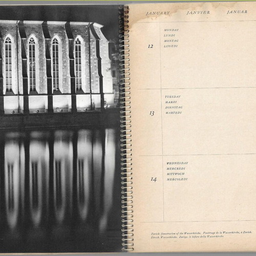 Agenda 1953 spiral-bound used diary with 60 images