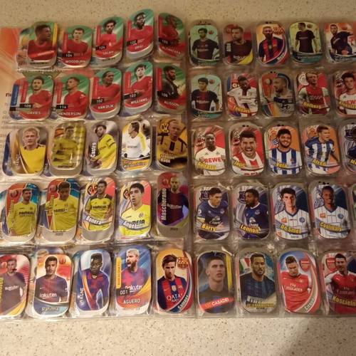 Football Metal Tags Set 250 Pieces Used in Album