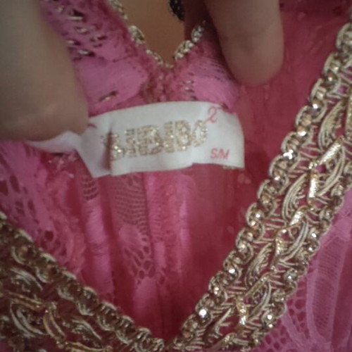 Maxi kimono dress Bibibo like new, pink lace