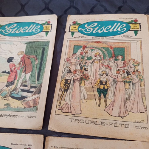 Lisette French magazines used, set of 6 from 1929