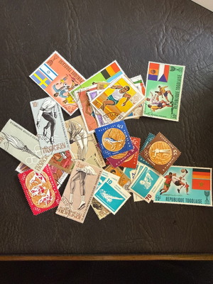 Vintage sports-themed stamp collection new