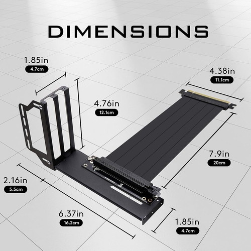 EZDIY-FAB vertical GPU mount kit new with RGB lighting