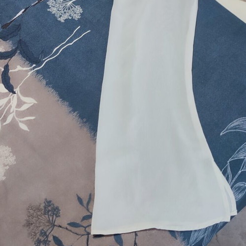 Gianni Rodini white semi-sheer shirt with bell sleeves, size S