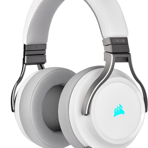 Corsair Virtuoso RGB Wireless Over Ear Gaming Headset white like new for PC and PlayStation 4