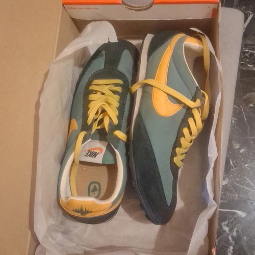 Nike Oregon Waffle Daybreak sneakers used, size 39, green and yellow