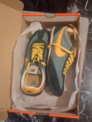 Nike Oregon Waffle Daybreak sneakers used, size 39, green and yellow