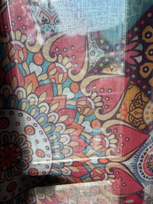 Boho summer curtains new, set of 2 for balcony door and window