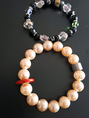 Set of 2 vintage bracelets used, chic and timeless style