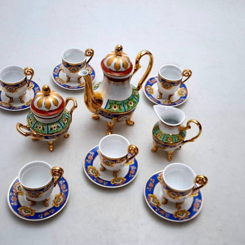 Πλήρες σερβίτσιο του καφέ Royal Fine Porcelain σαν καινούργιο
