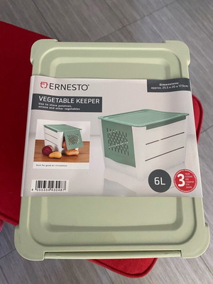 Πλαστική θήκη για λαχανικά σαν καινούργια με αεραγωγούς 6L
