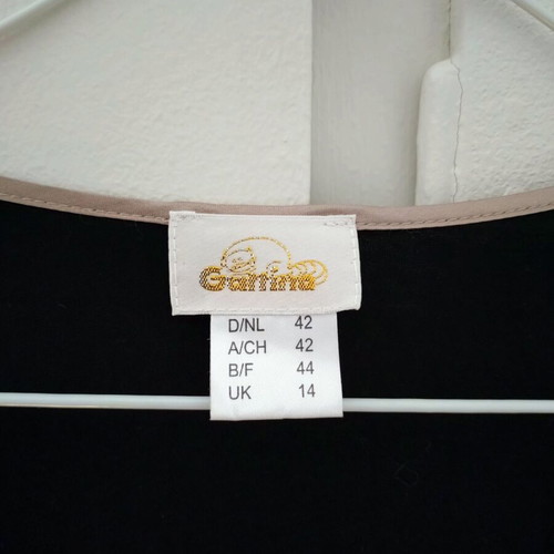 Midi black nightdress Gattina like new, size 42, gold details