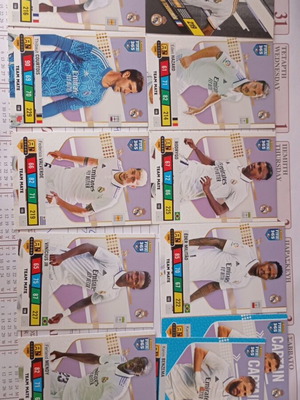 Real Madrid football cards used, pack of 11