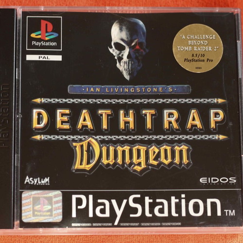 Deathtrap Dungeon PlayStation 1 used, complete English, black version