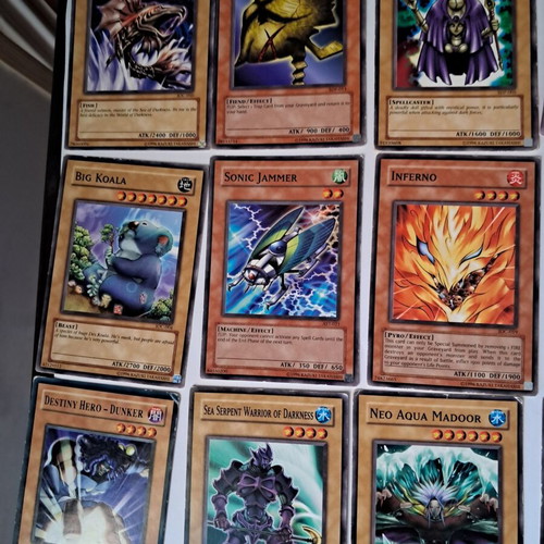Yugioh cards used