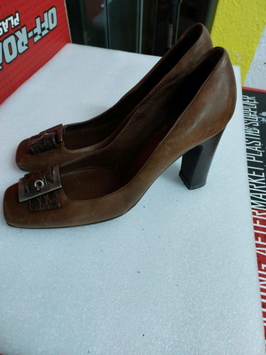 Haralas pumps used, brown, size 38