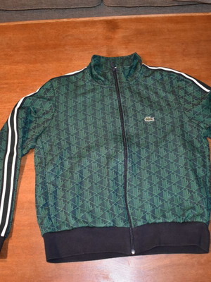 Lacoste jacket green size M fits like S like new