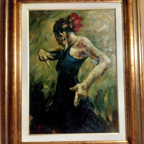 Hand-painted painting like new, bought in Florence