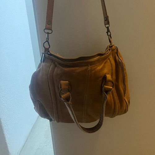 Massimo leather bag used, tan color