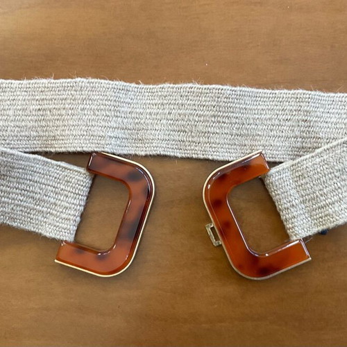 Zara women's belt elastic with buckle, like new, beige, size 75